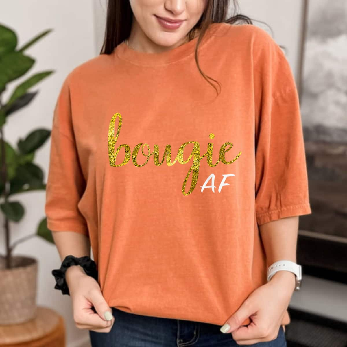 Bougie AF Funny Boujee Humor Feminist AF T-Shirt