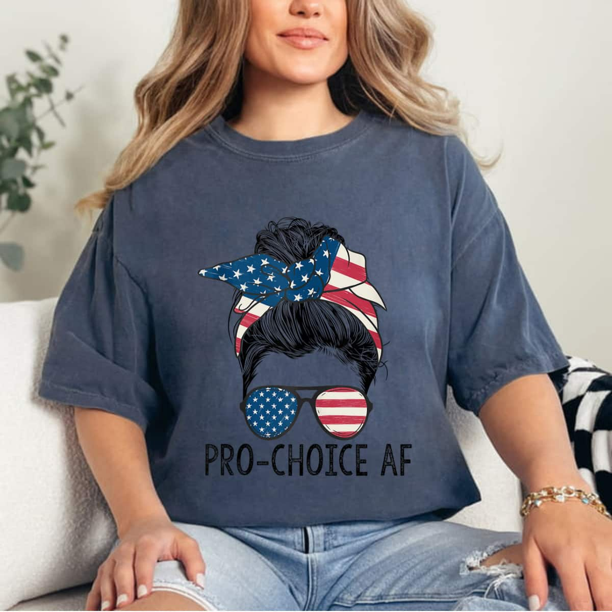 US Flag Pro Choice AF Feminist AF T-Shirt