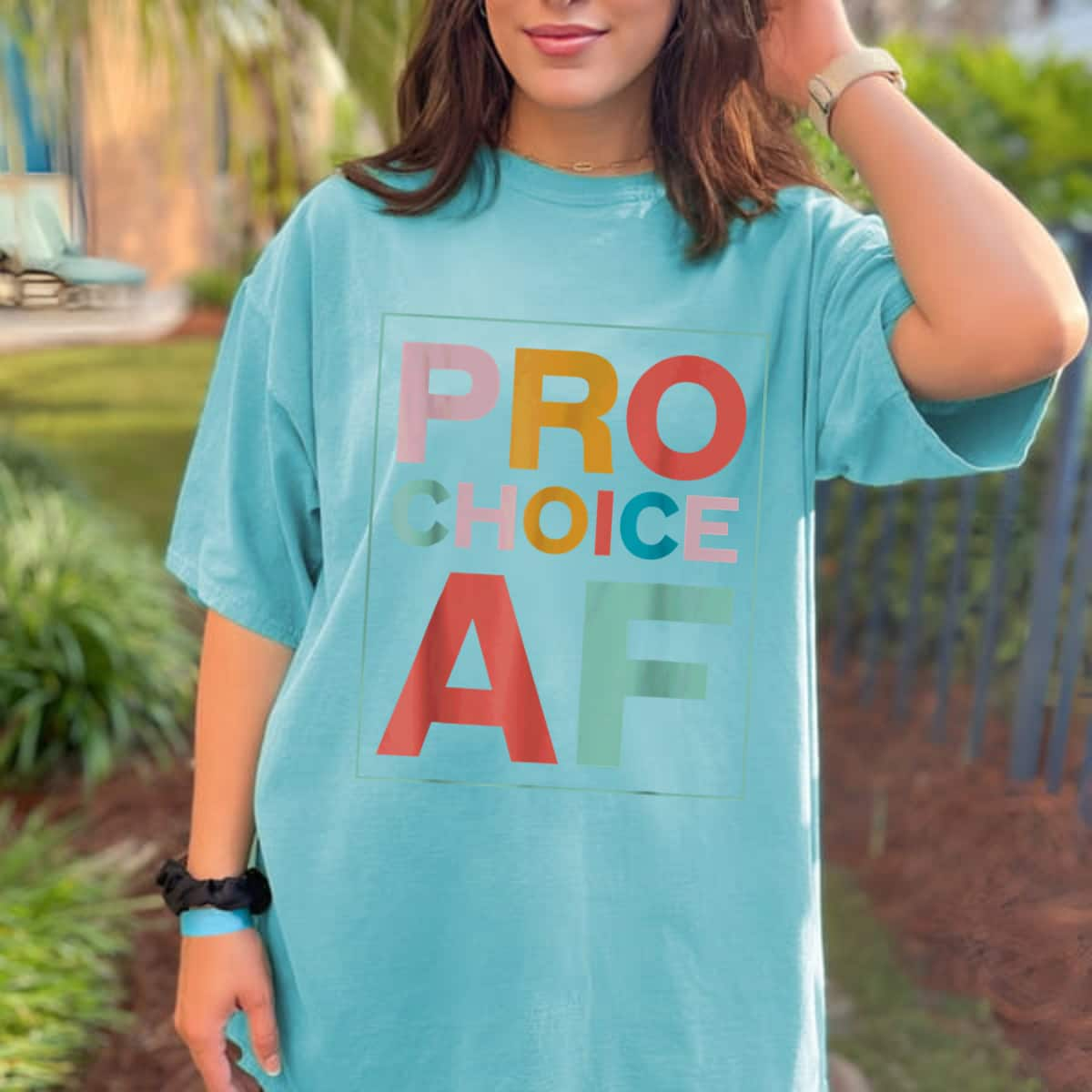 Colorful Pro Choice Feminist AF T-Shirt