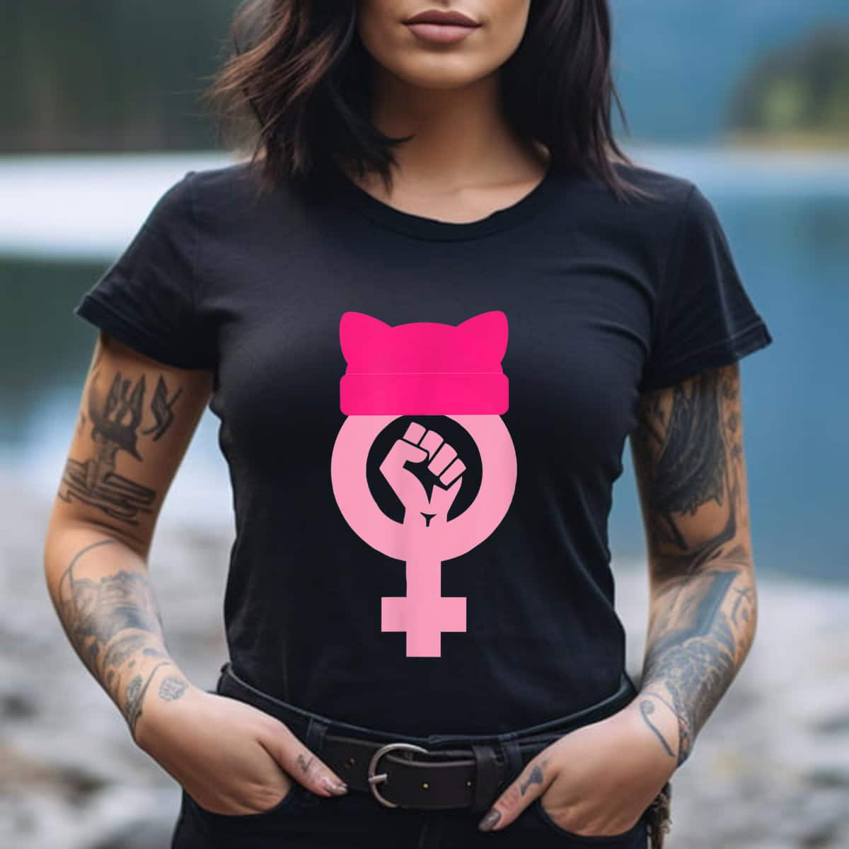 Feminist AF Resist Pink Hat Crush T-Shirt