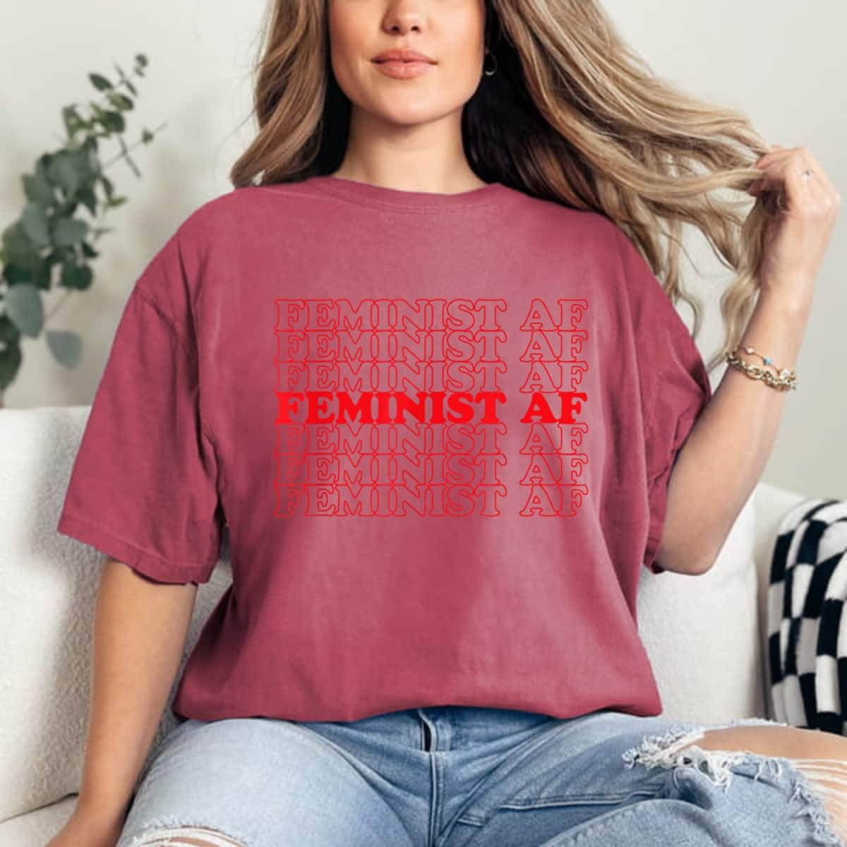 Cool Vintage Inspired Feminist AF T-Shirt