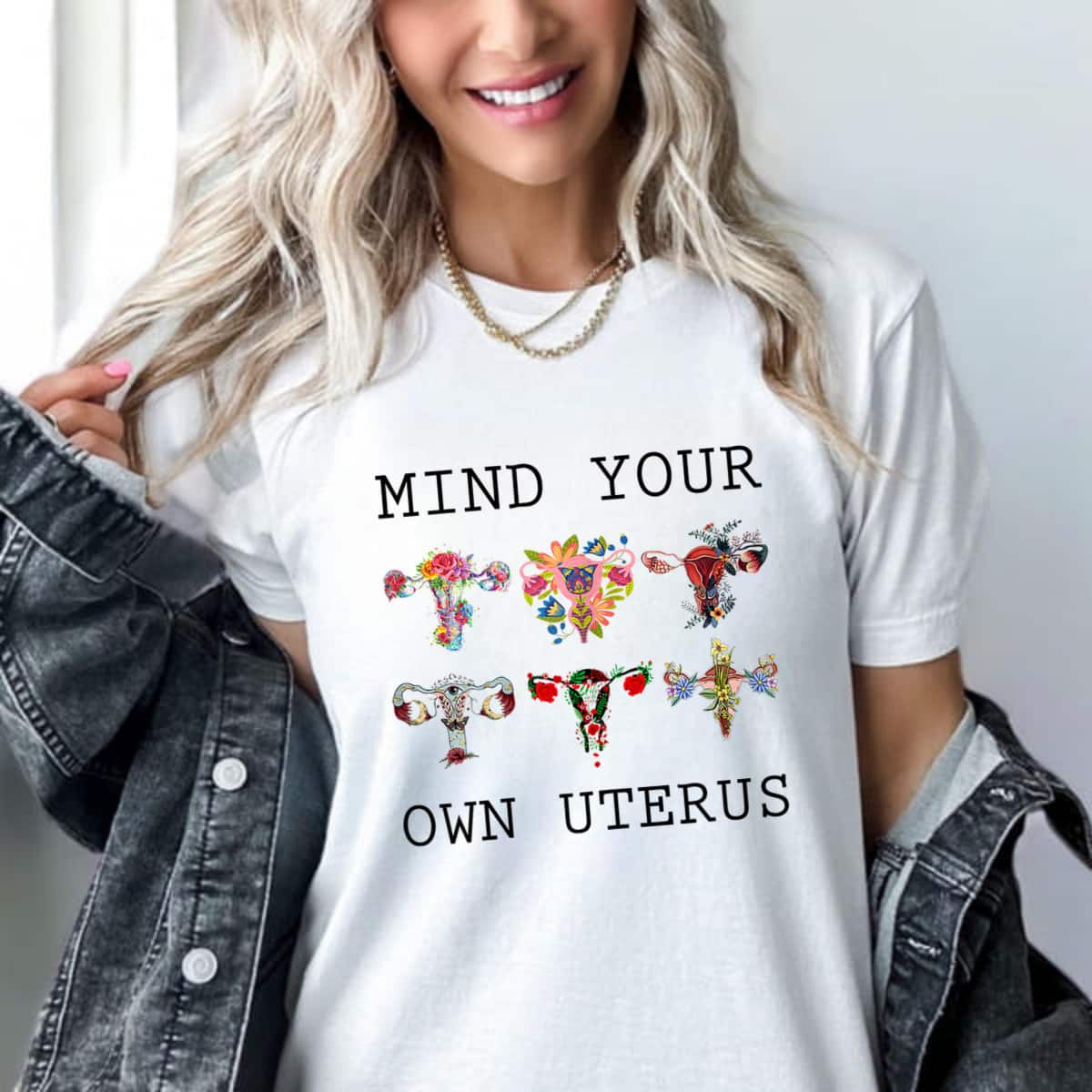 Diverse Flower Species Mind Your Own Uterus My Choice T-Shirt