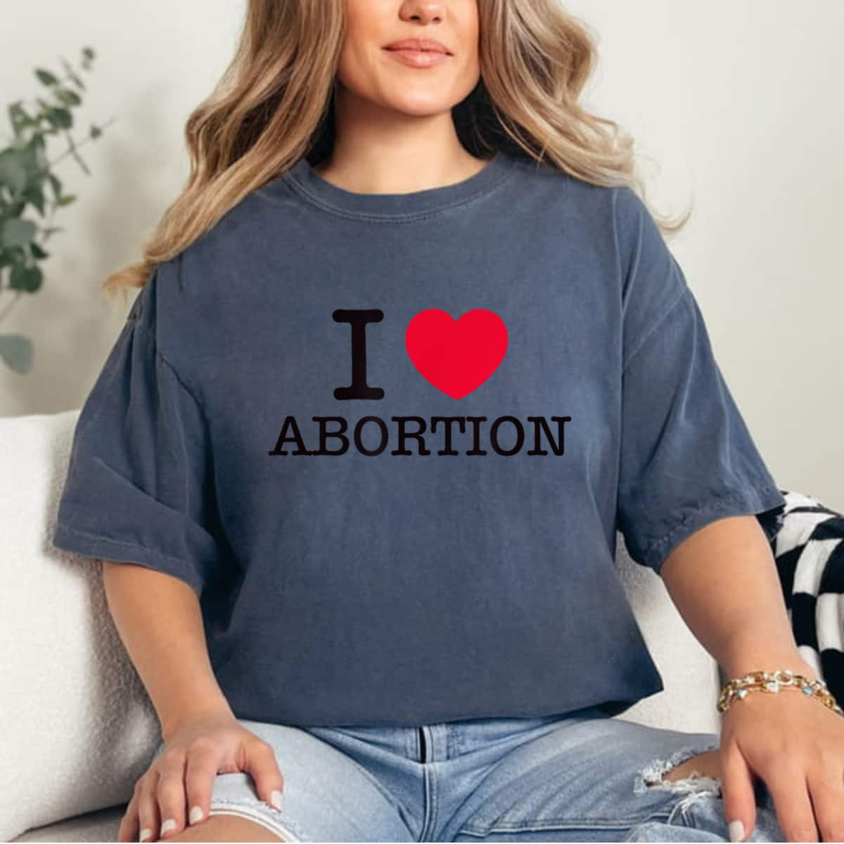 I Love Heart Abortion Mind Your Own Uterus T-Shirt