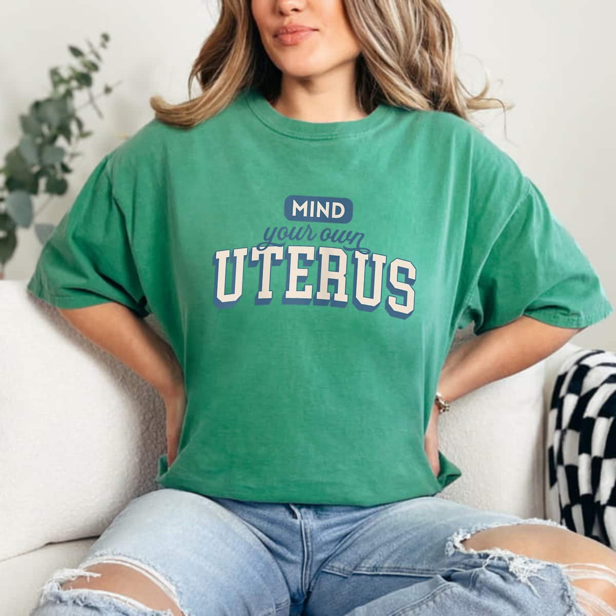 Vintage Basic Mind Your Own Uterus T-Shirt