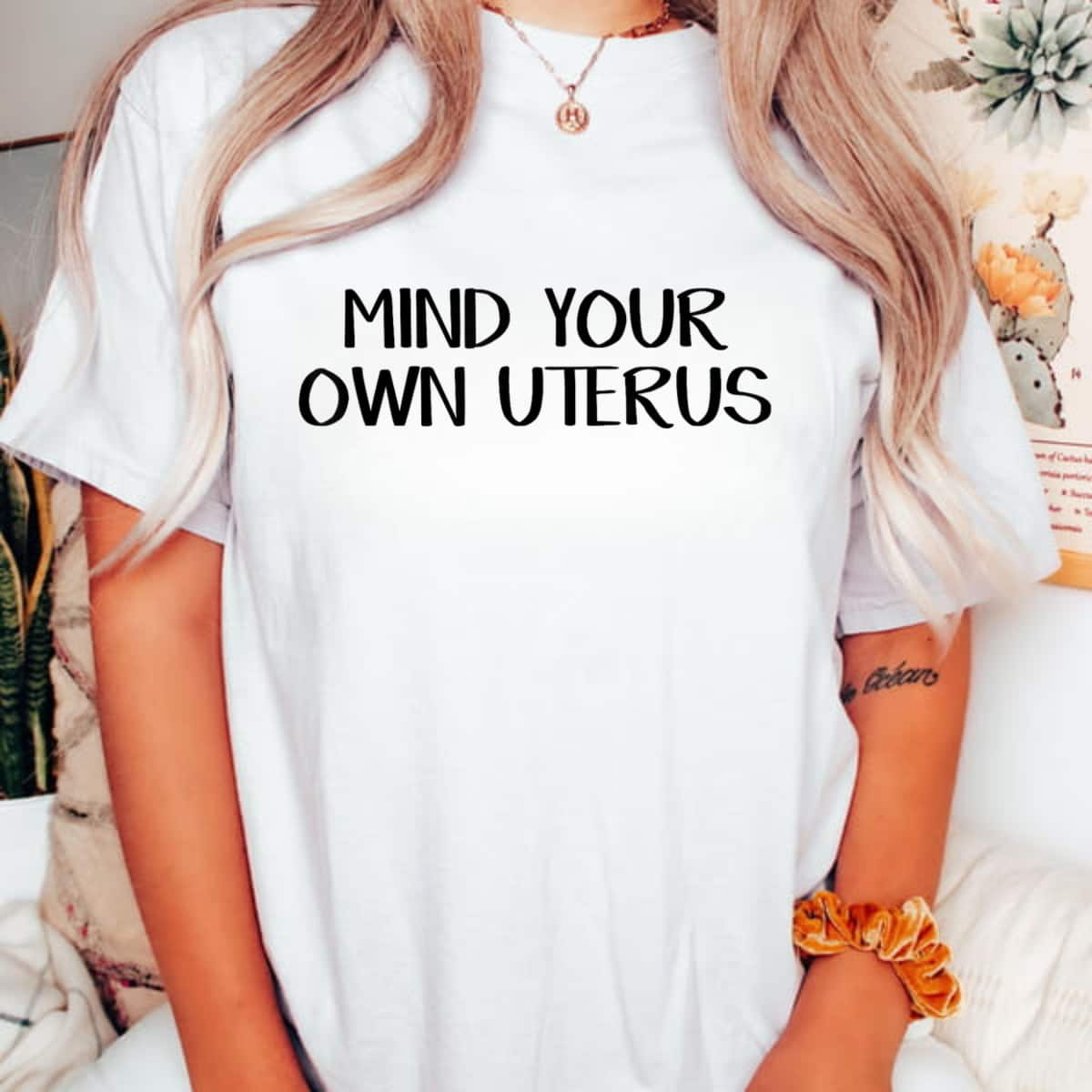 Retro Vintage Mind Your Own Uterus T-Shirt