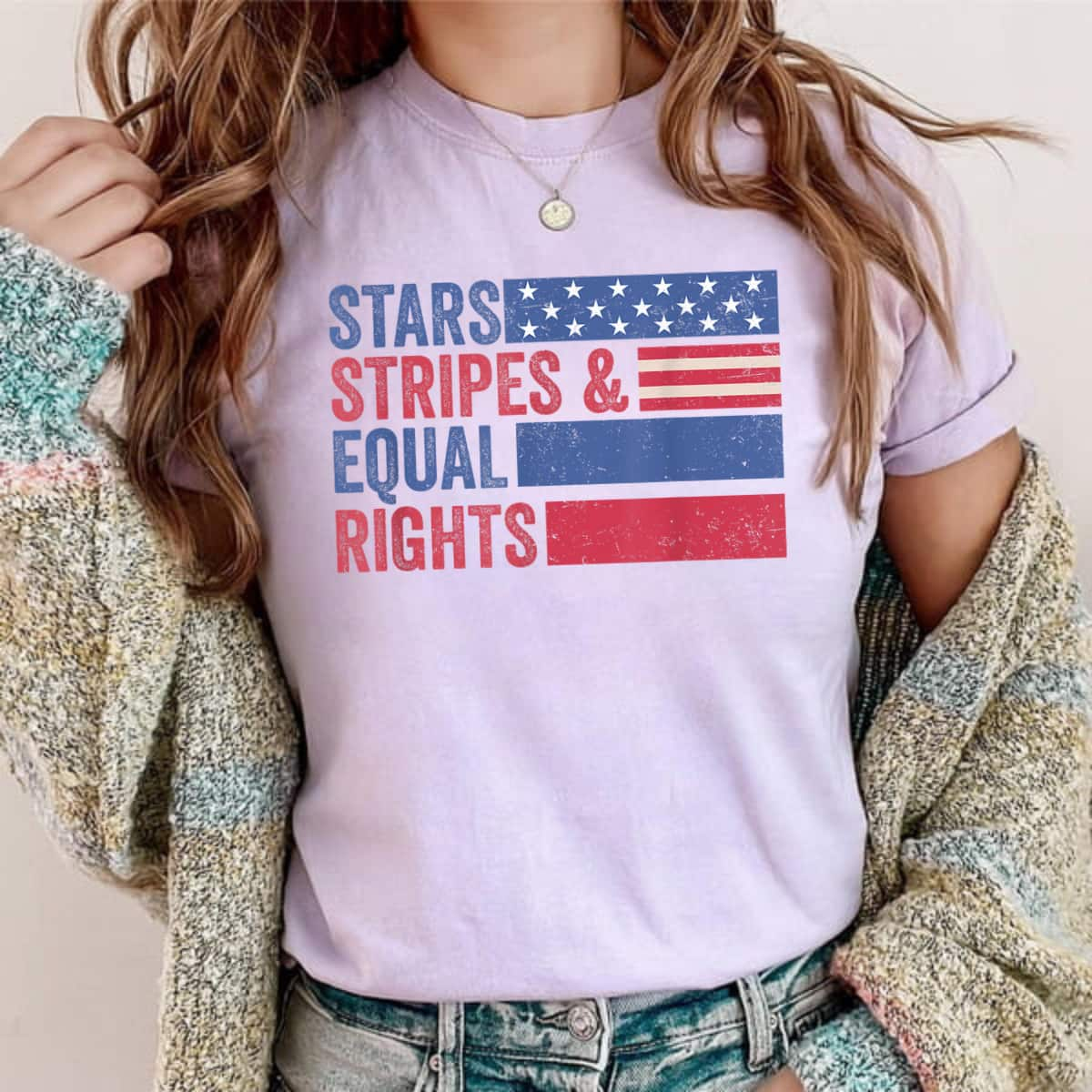 Retro Stars Stripes & Equal Rights T-Shirt