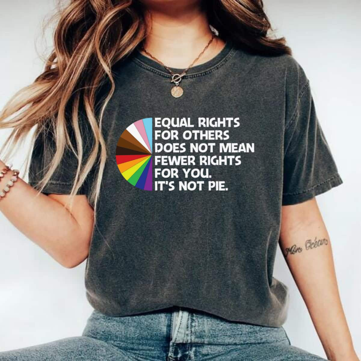 Rainbow Round Equal Rights For Others Does Not Mean Fewer Rights For You T-Shirt