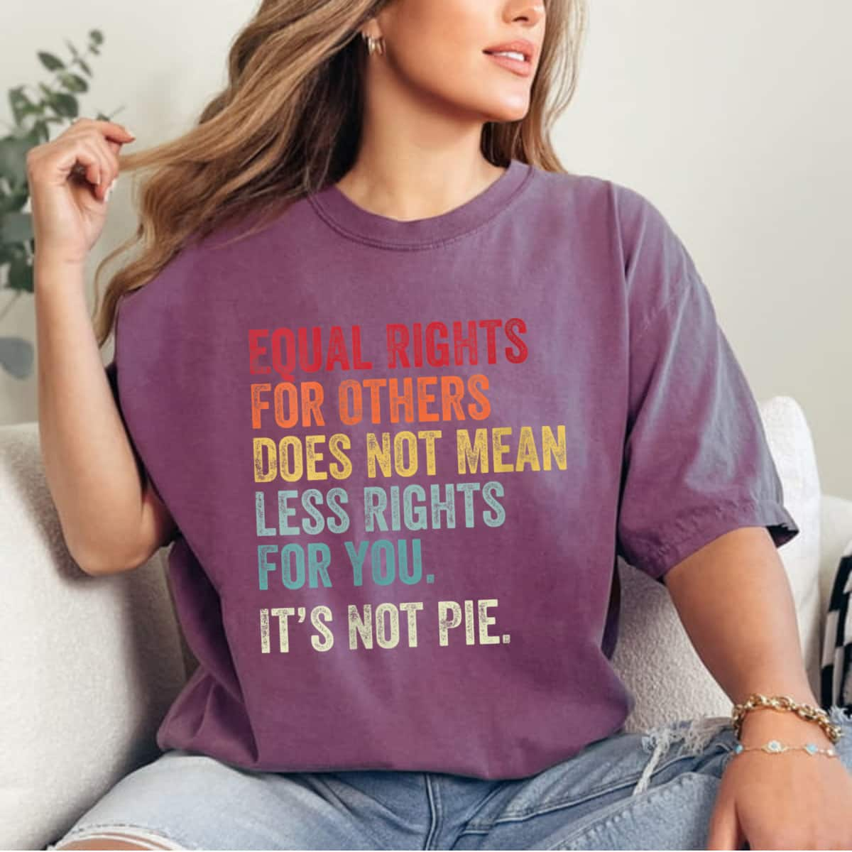 Cool Retro Equal Rights For All Guys It's Not Pie T-Shirt