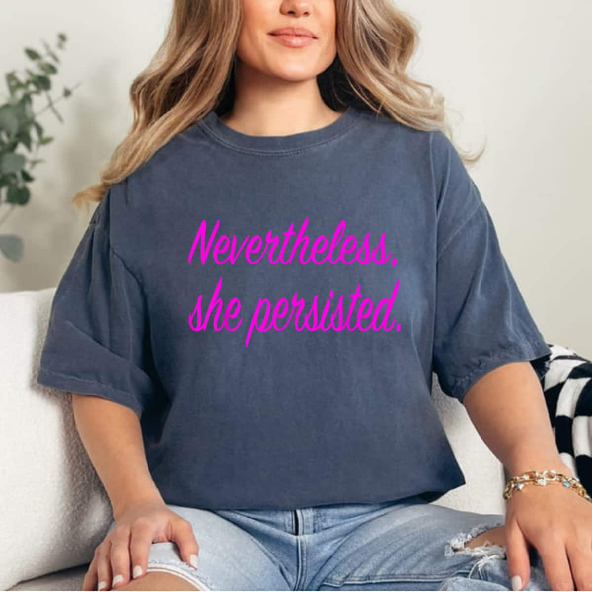 Nevertheless She Persisted Pink Cool T-Shirt