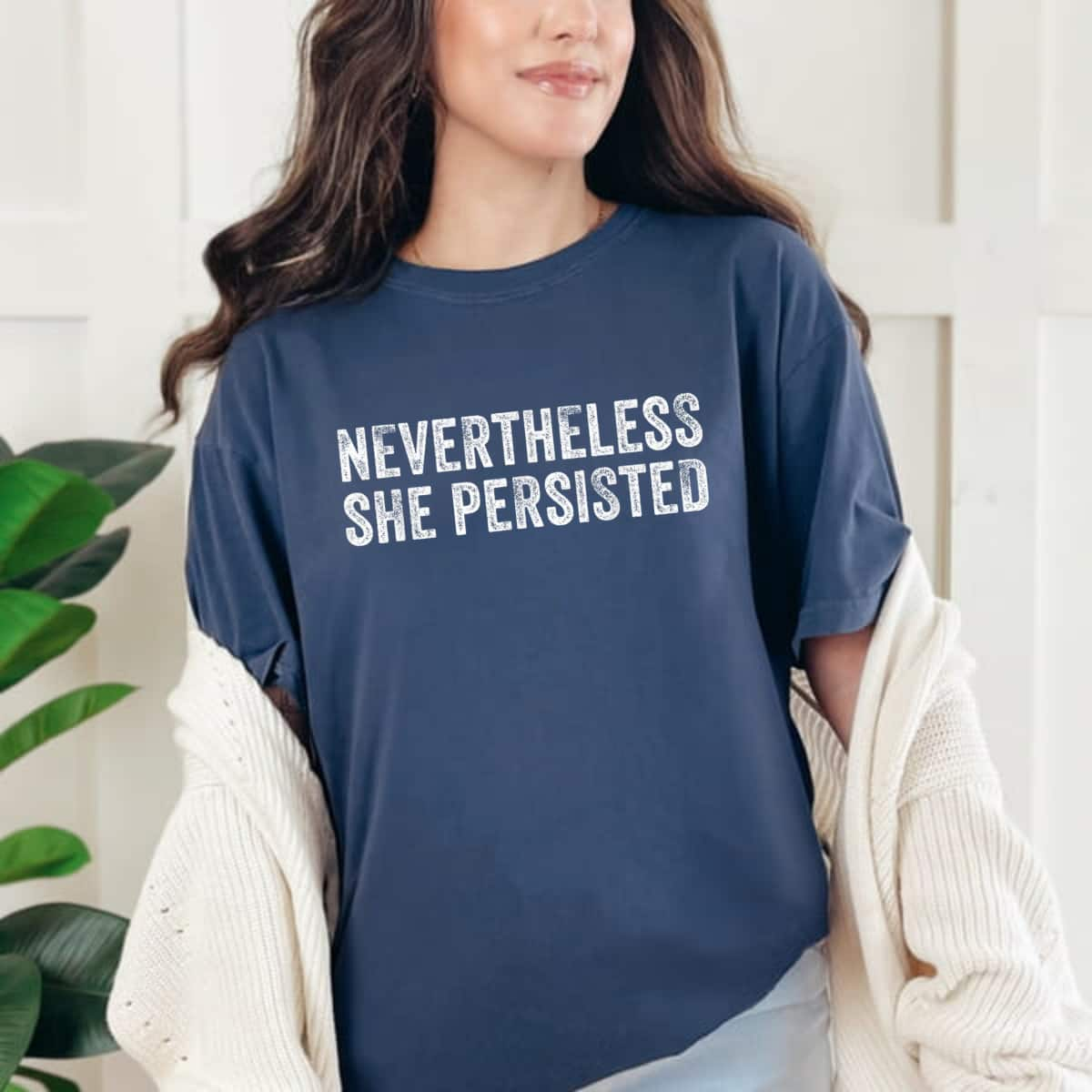 Nevertheless She Persisted Funny Vintage Quote T-Shirt