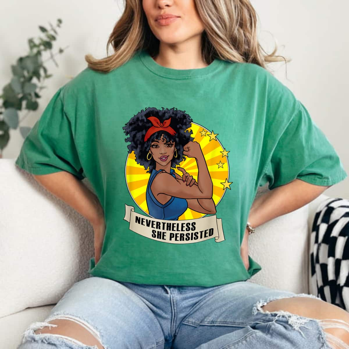 Nevertheless She Persisted Feminist Support Gift T-Shirt