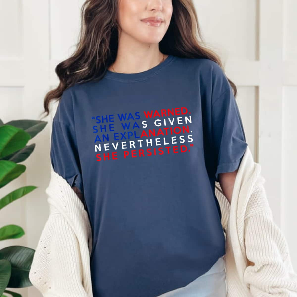 Trending US Flag Nevertheless She Persisted T-Shirt