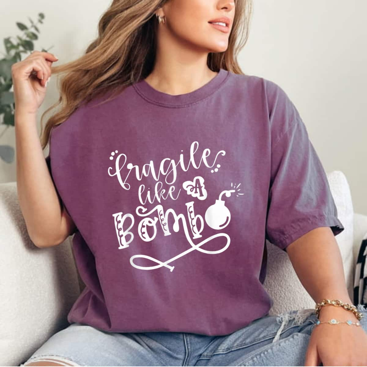 Fragile Like Bomb Not Fragile Like Flower T-Shirt