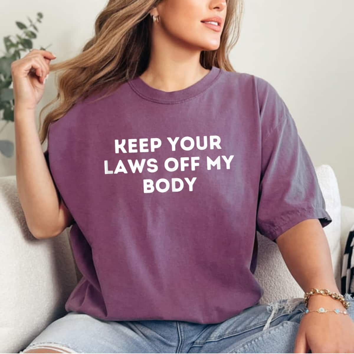 Keep Your Laws Off My Body Inspiration Quote T-Shirt