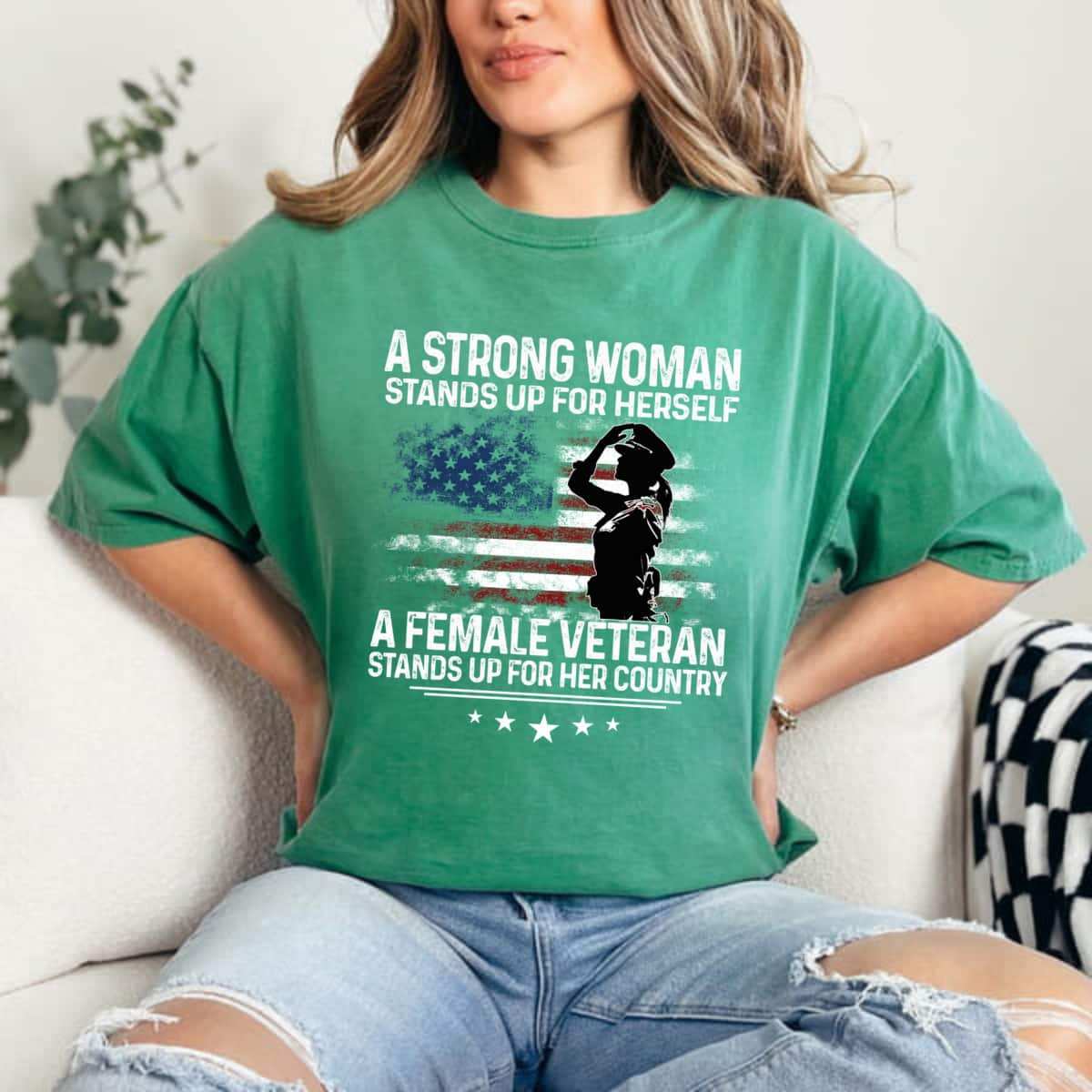 A Strong Woman Stands Up For Herself Classic Gifts T-Shirt