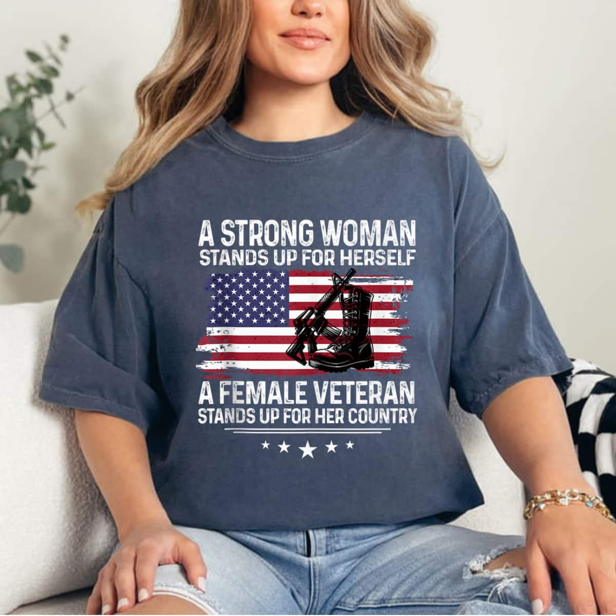 A Strong Woman Stands Up For Herself Gift For Feminist Rights T-Shirt