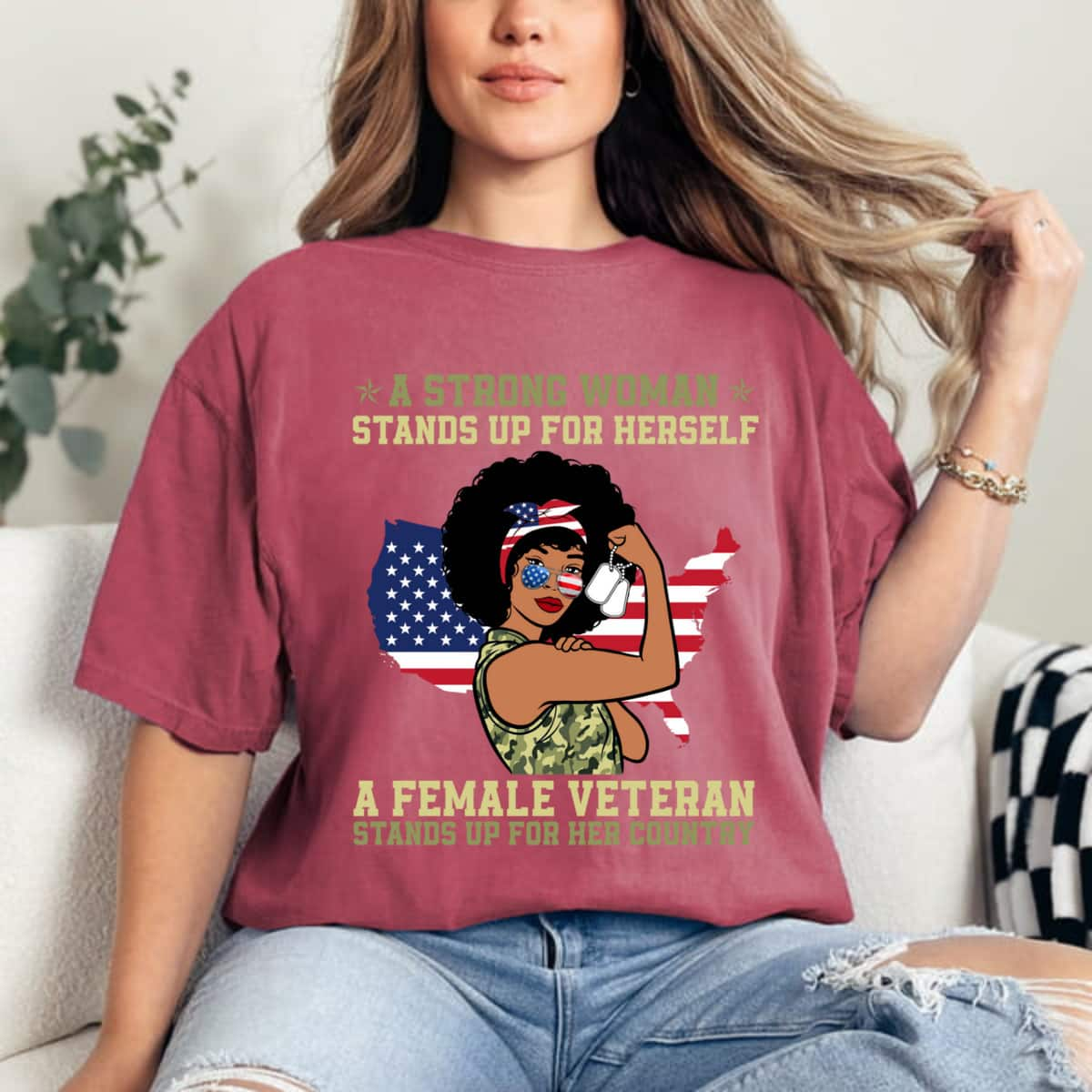 A Strong Woman Stands Up For Herself Vintage T-Shirt