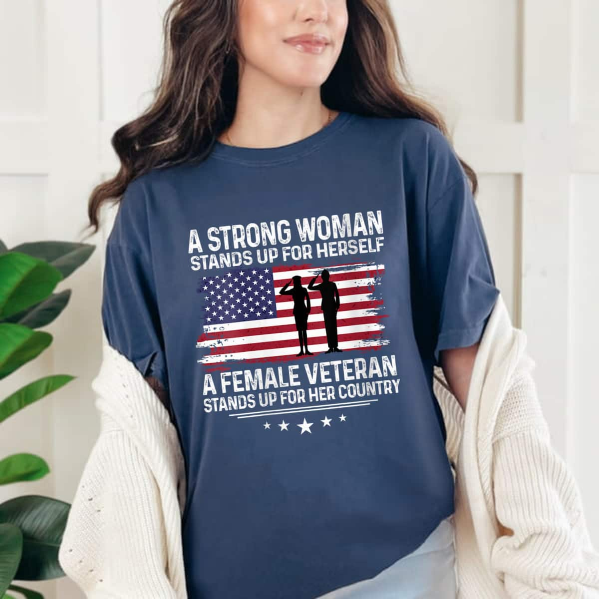 Awesome A Strong Woman Stands Up For Herself T-Shirt