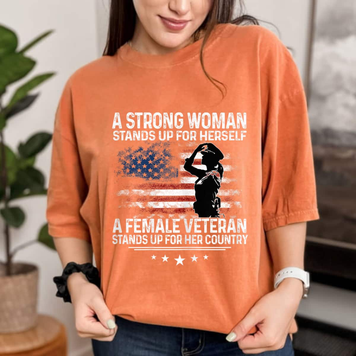 A Strong Woman Stands Up For Herself Powered Feminist T-Shirt