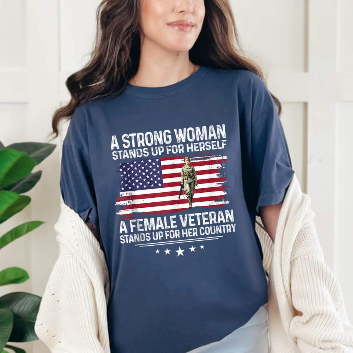 Cool A Strong Woman Stands Up For Herself Feminism Gift T-Shirt