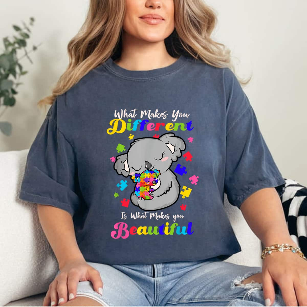 Autism Awareness What Makes You Different Is What Makes You Beautiful T-Shirt