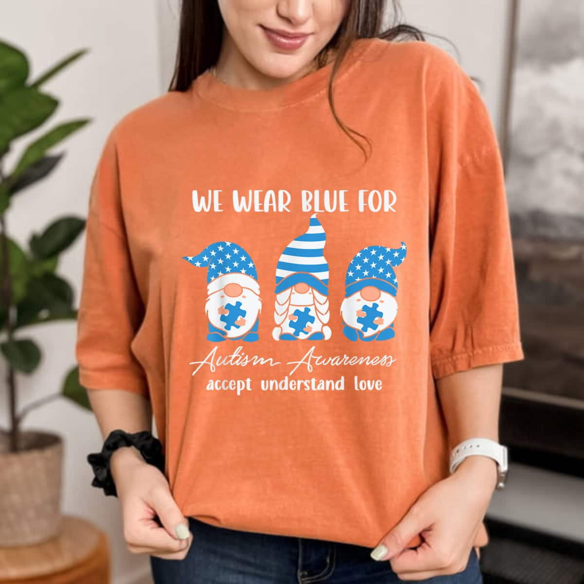 We Wear Blue For Autism Awareness Accept Understand Love T-Shirt