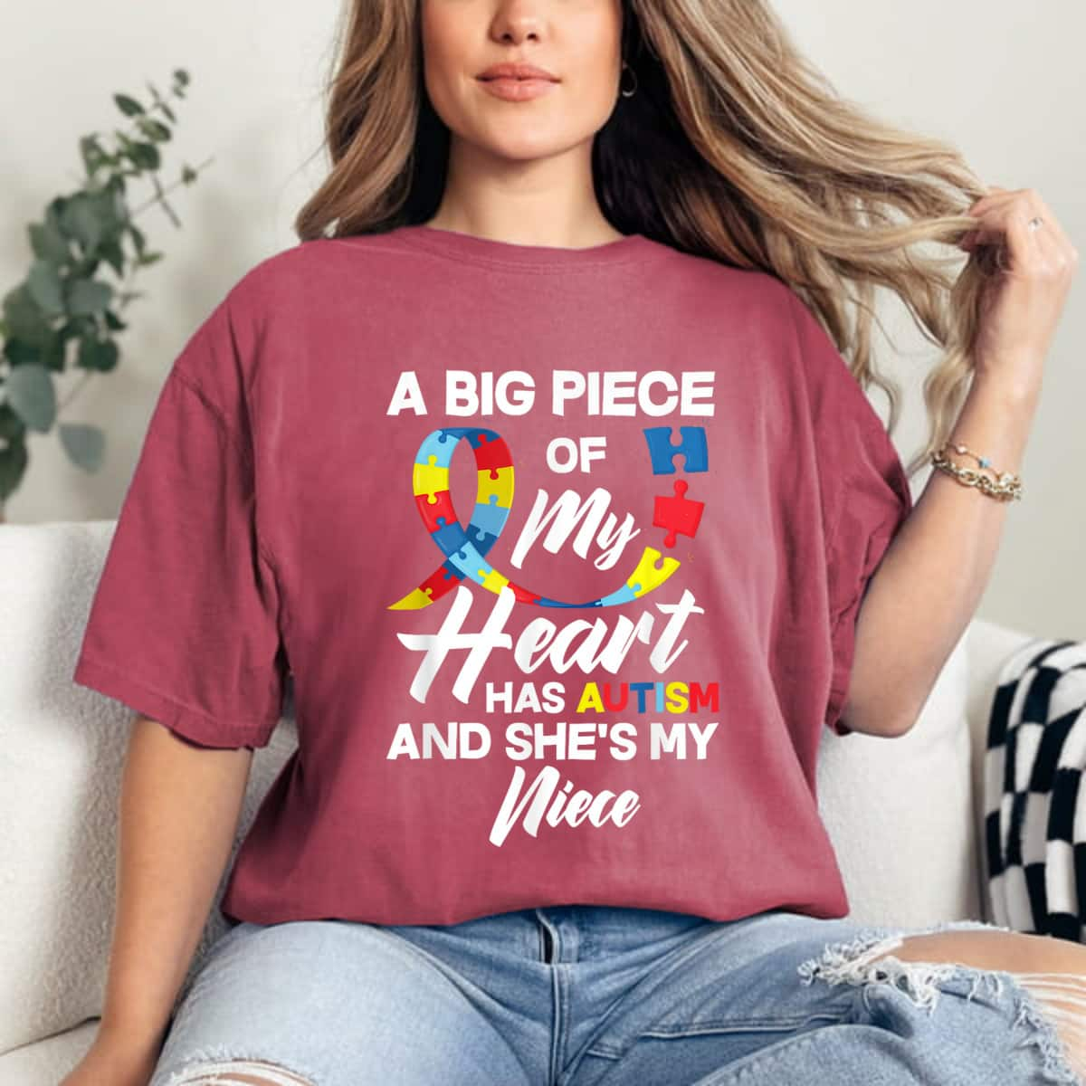 A Big Piece Of My Heart Has Autism Awareness T-Shirt