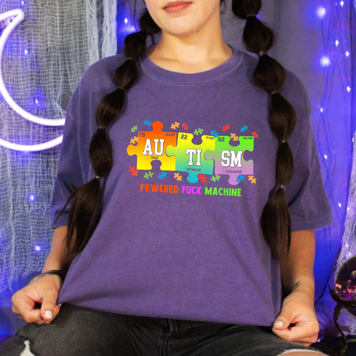 Autism Awareness Powered Fuck Machine T-Shirt