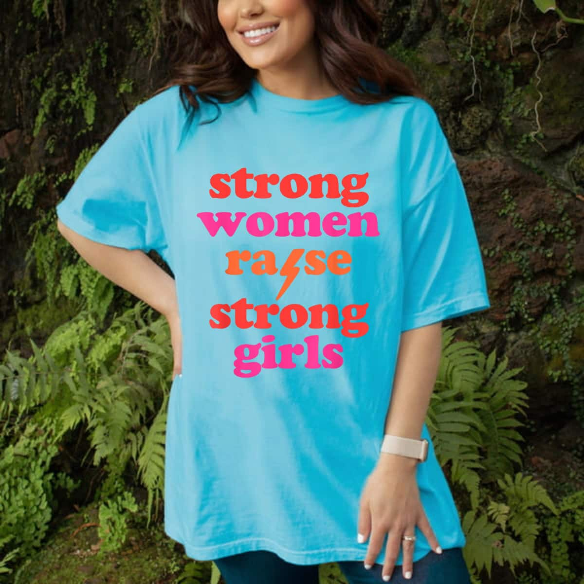 Colorful Strong Women Raise Strong Girls T-Shirt