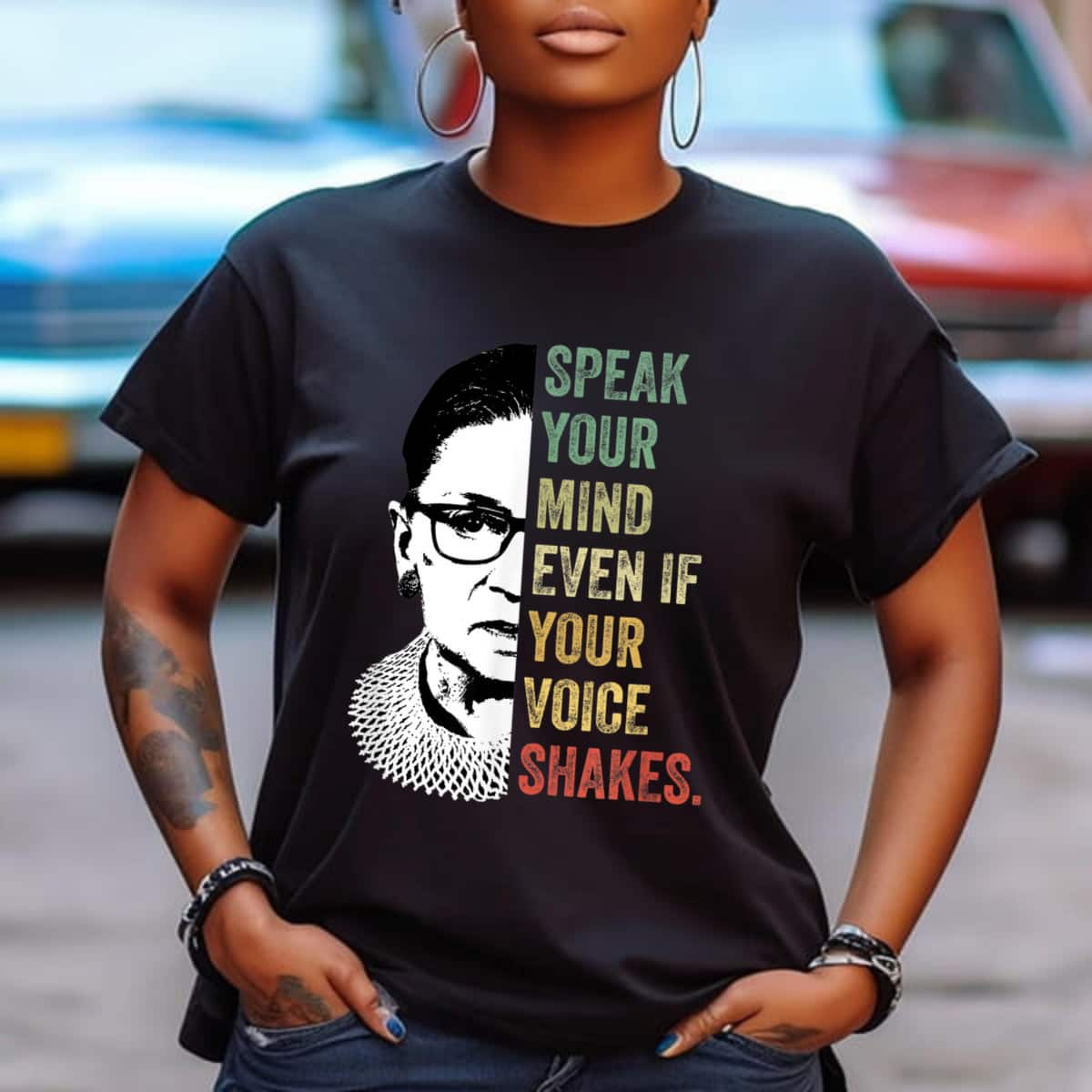 Retro Speak Your Mind Even If Your Voice Shakes Feminist T-Shirt