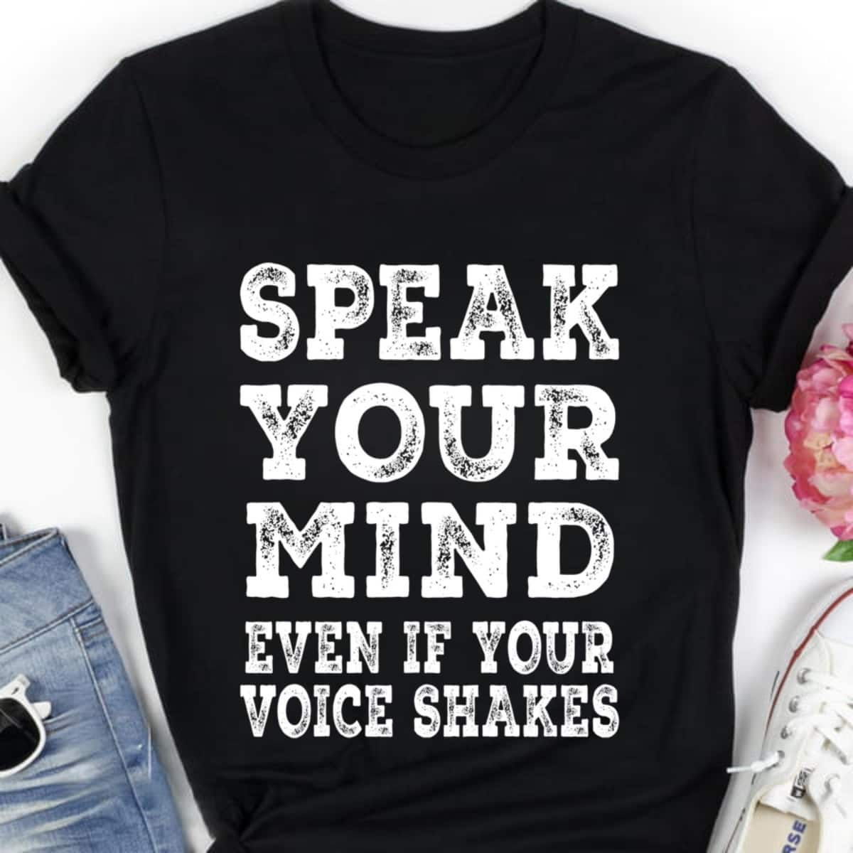 Cool Speak Your Mind Even If Your Voice Shakes RBG Quotes T-Shirt