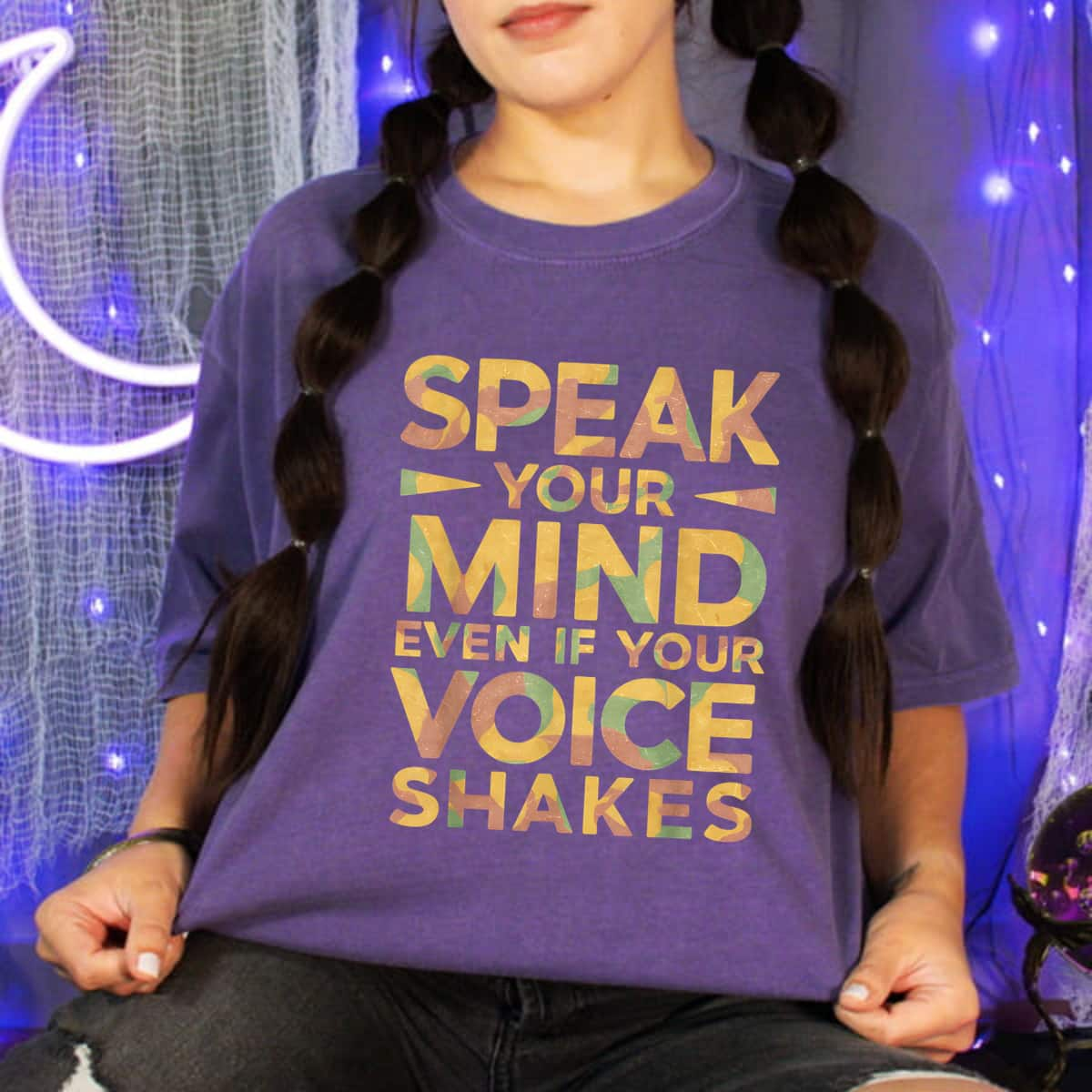 Speak Your Mind Even If Your Voice Shakes Art Gift T-Shirt