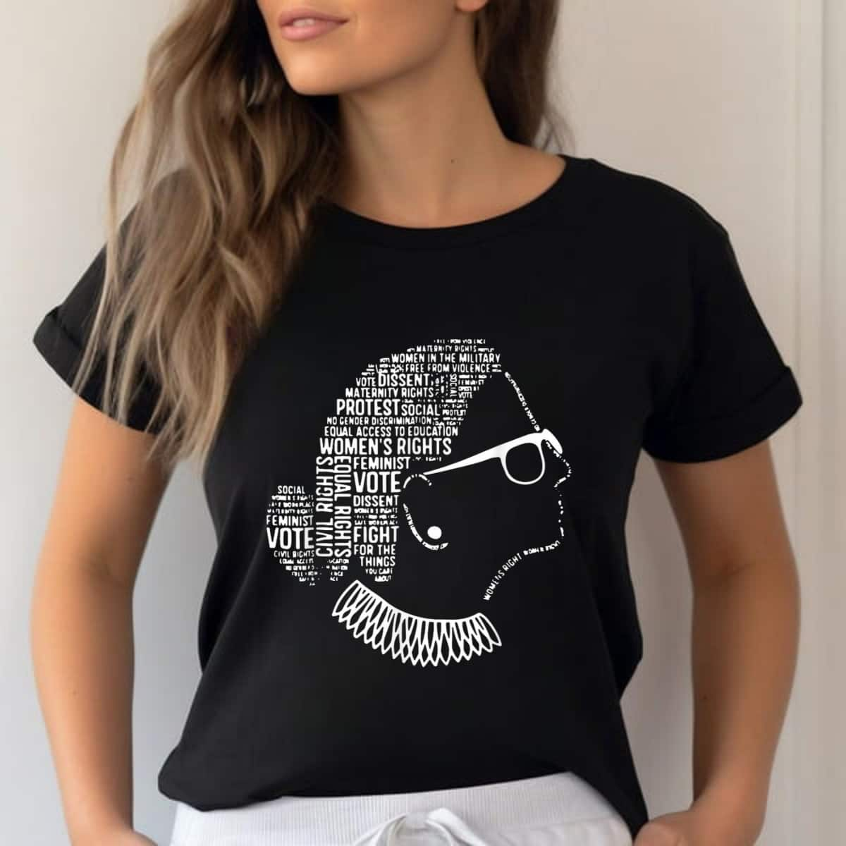 Feminist RBG Graphic Speak Your Mind Even If Your Voice Shakes T-Shirt