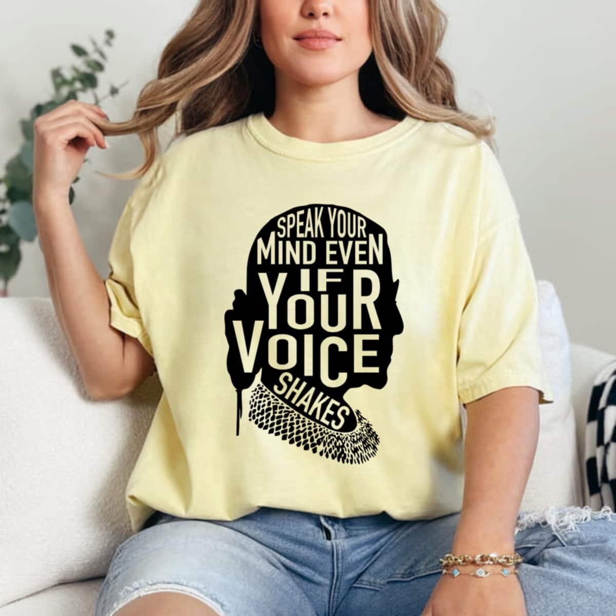 RBG Speak Your Mind Even If Your Voice Shakes Feminist T-Shirt